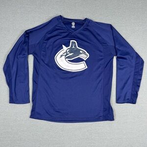 NHL Vancouver Canucks Navy V-Neck Shirt